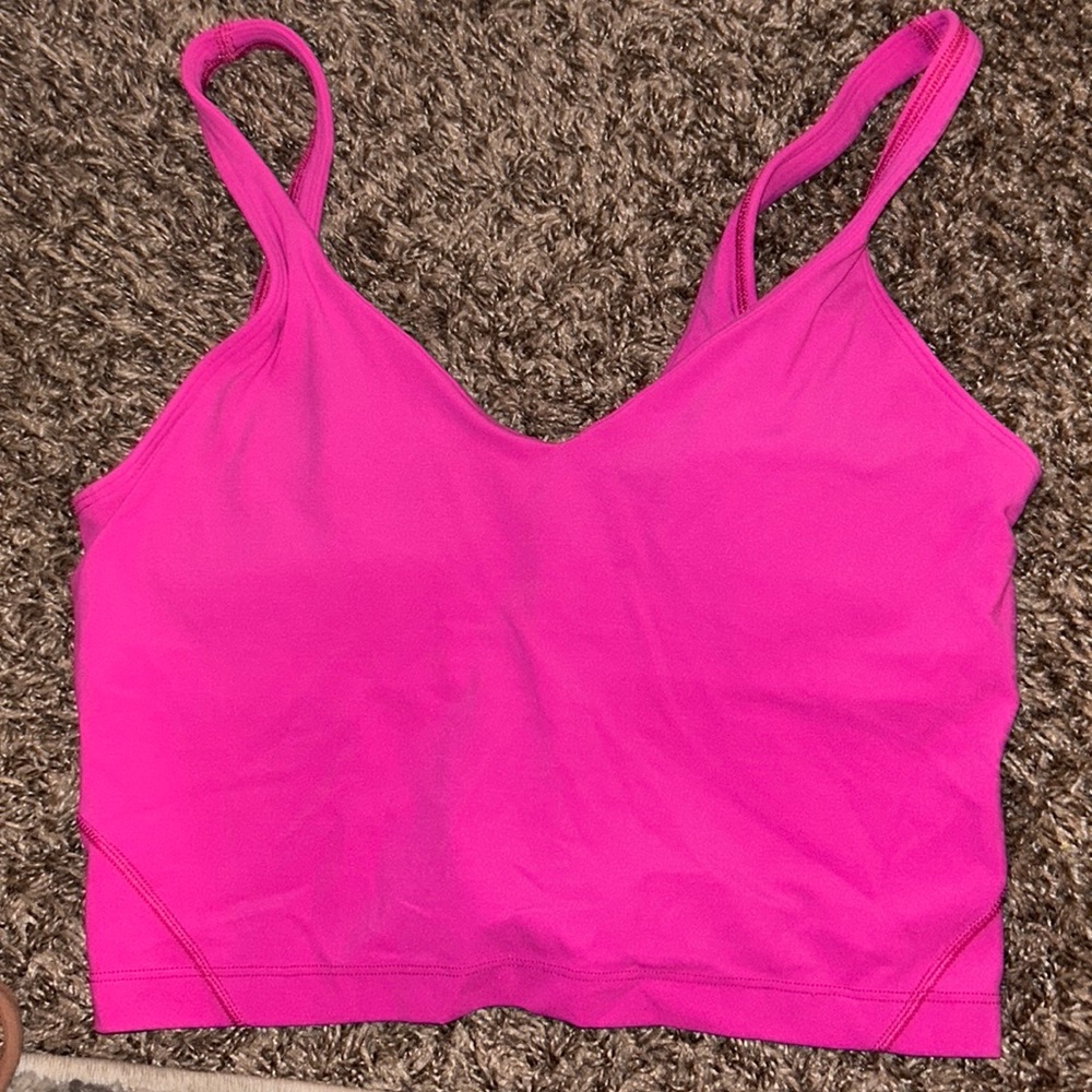 Lulu Lemon Sonic Pink Align Tank Size 6 BARELY WORN